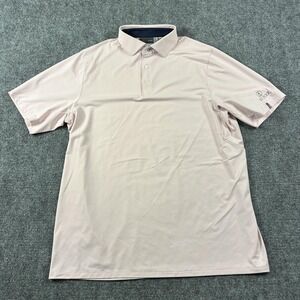 KJUS Polo Shirt Mens Large Pink Black Rock‎ Golf UPF 50+ Performance Stretch